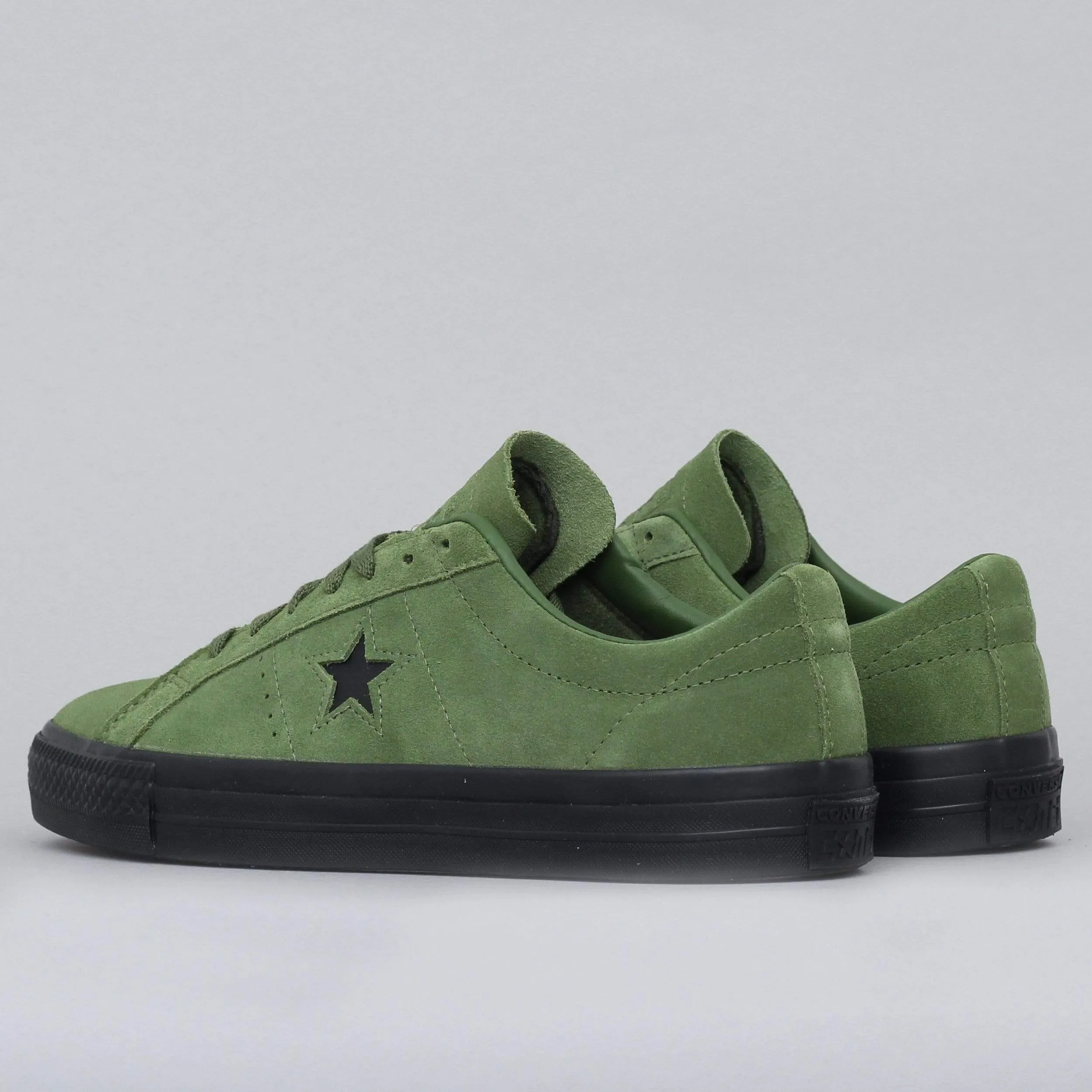 Asics Shoes Coupon Converse One Star Pro OX Suede Shoes Cypress Green / Black / Black