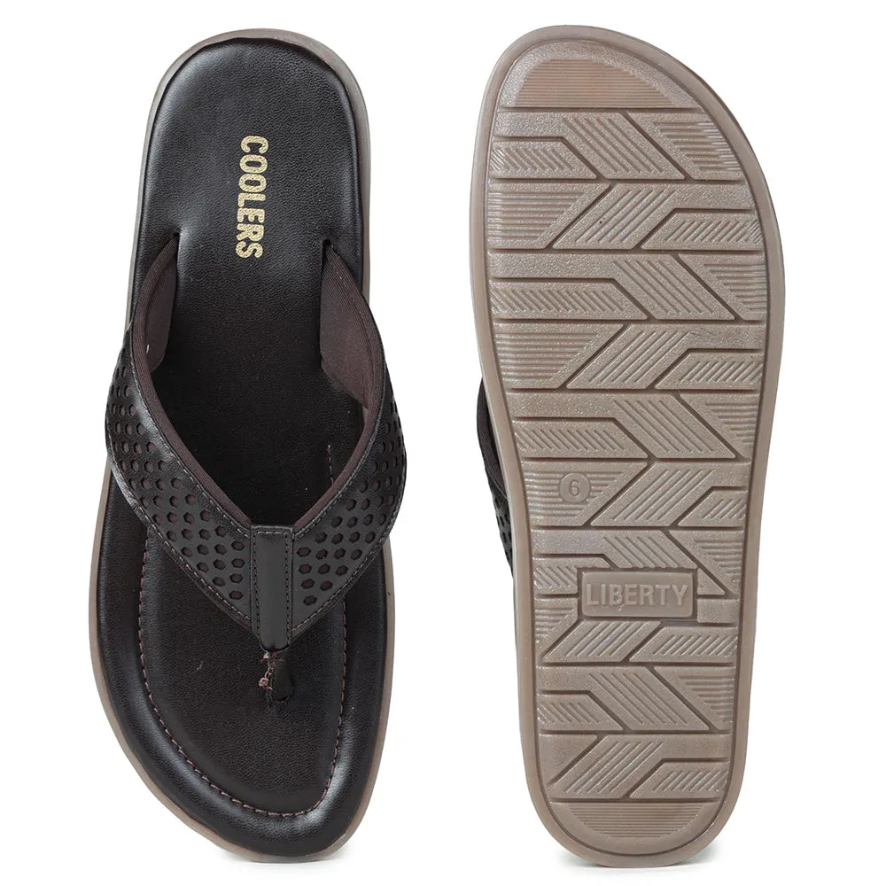 Coolers By Liberty COLE-1E Casual Brown Slippers & Flip-Flop For Men Inexpensive Slippers