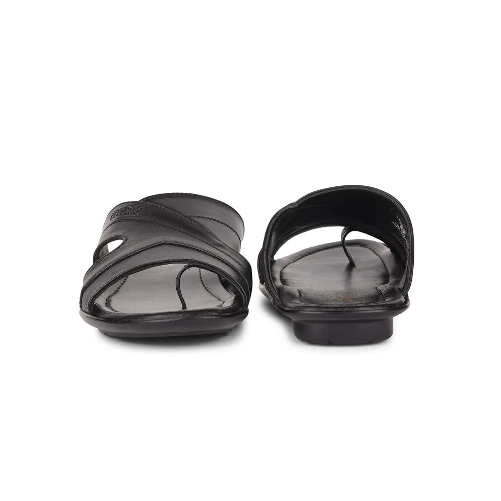 Nylon Puffer Slippers Coolers By Liberty COOL99-91 Casual Slippers For Men - Black