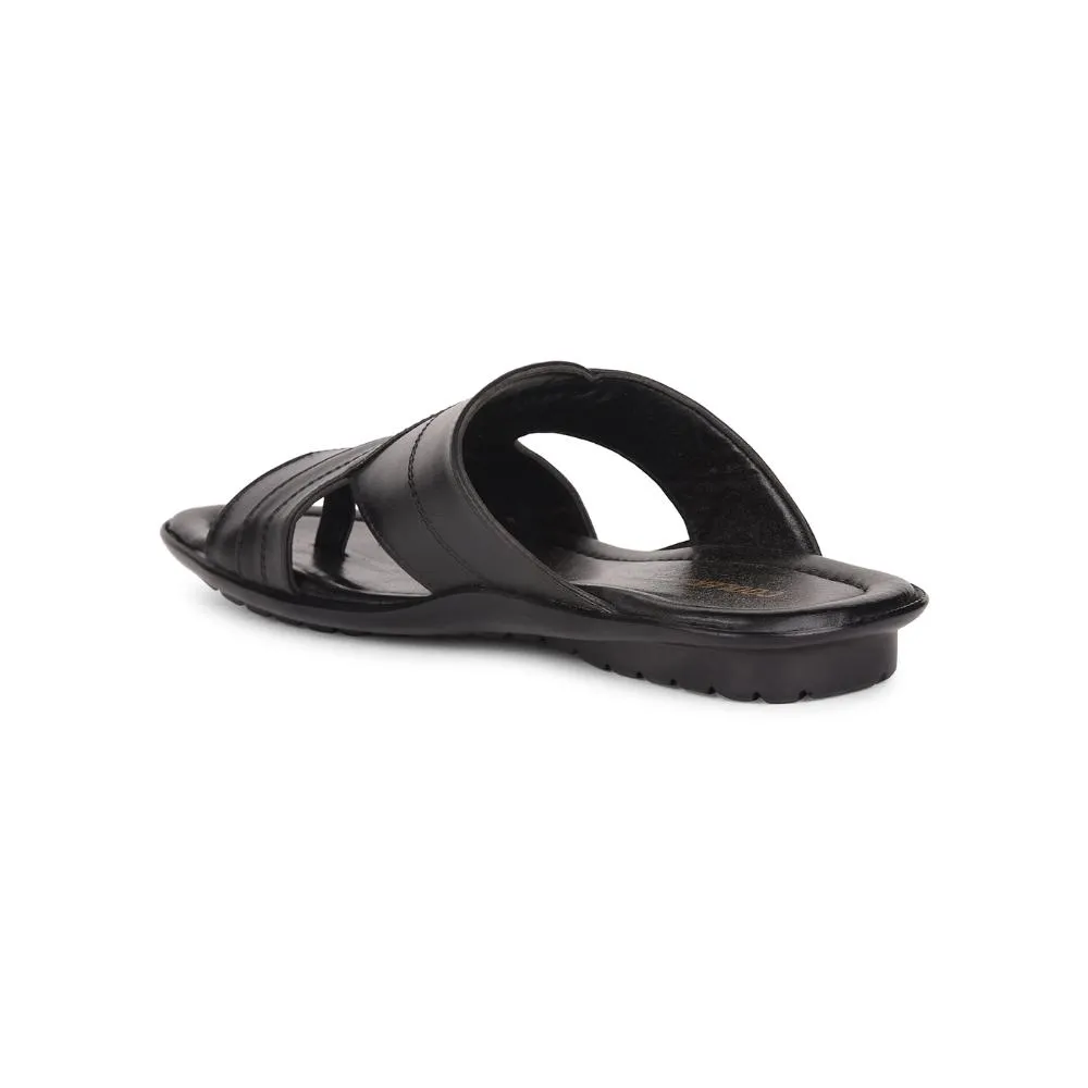 Slippers Square Toe Coolers By Liberty COOL99-91 Casual Slippers For Men - Black