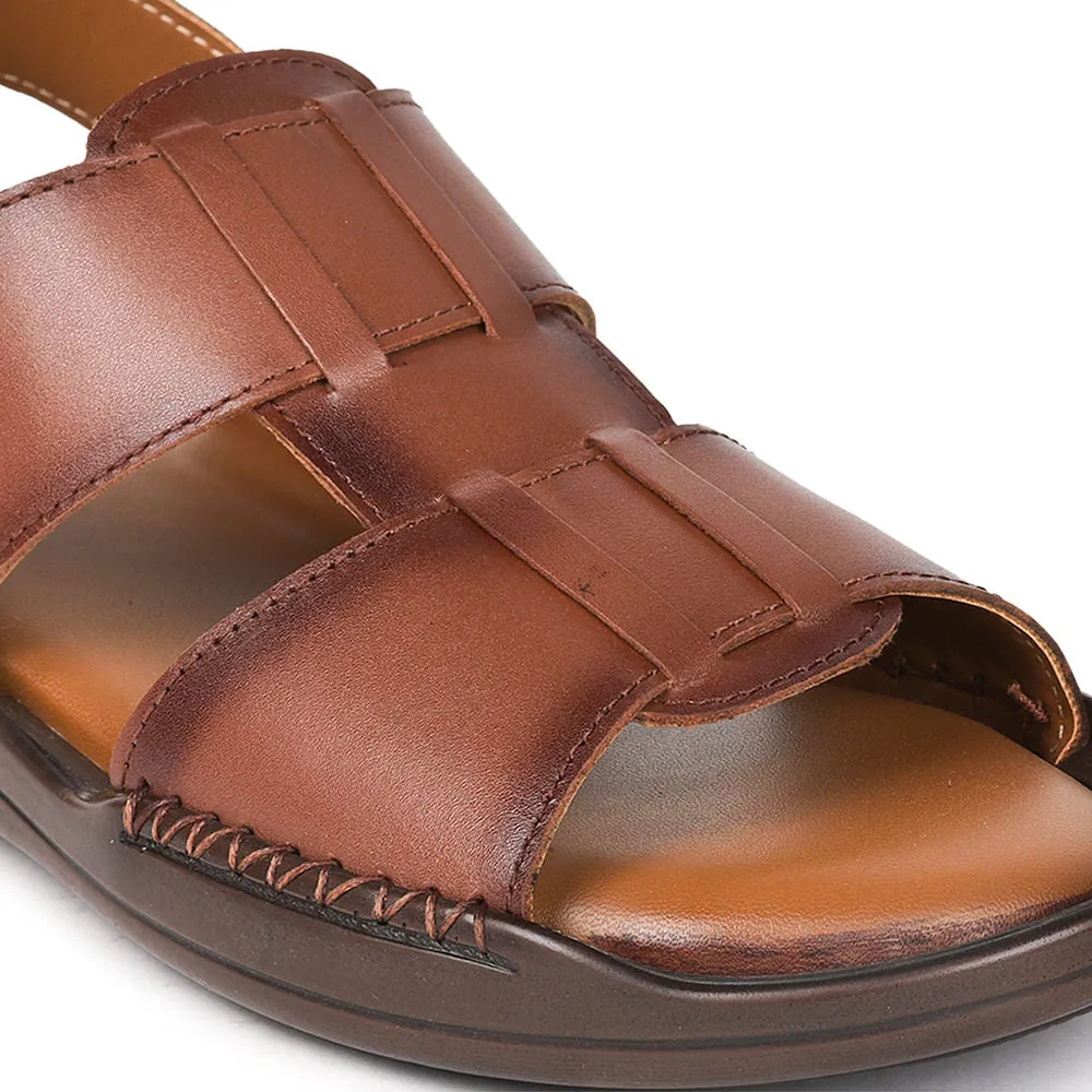 Oka B Sandals Coolers By Liberty LB133-01 Formal Tan Sandals For Men
