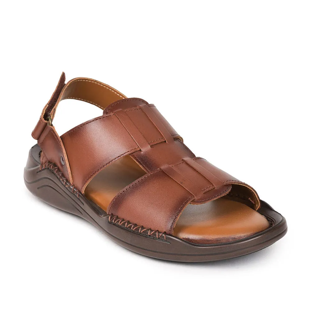Coolers By Liberty LB133-01 Formal Tan Sandals For Men Woody Sandals