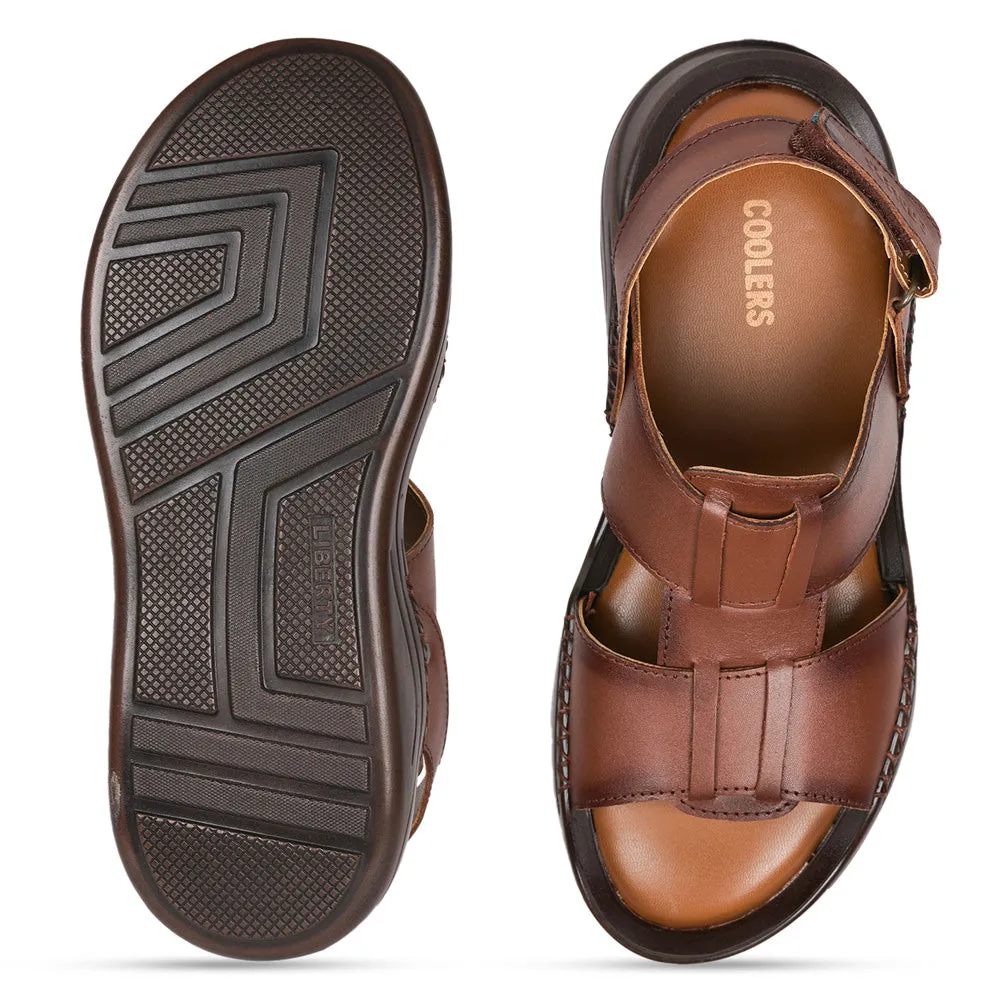 Sandals Size 12 Coolers By Liberty LB133-01 Formal Tan Sandals For Men