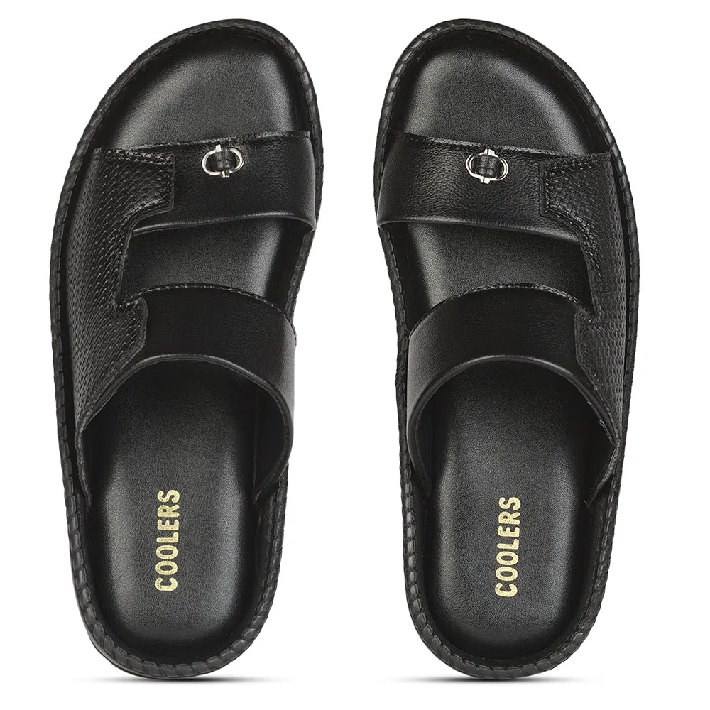 Coolers Casual (Black) Slippers For Men AVN-21 By Liberty Tasman Slippers