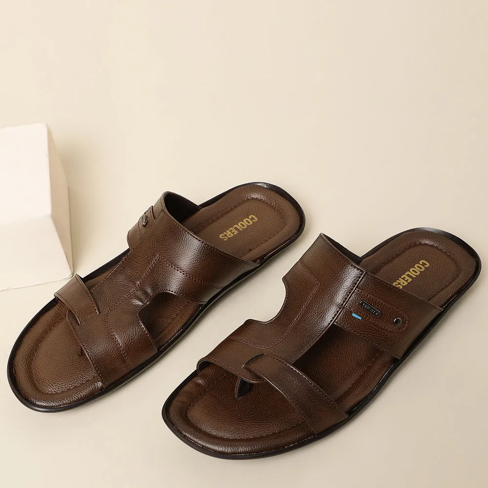 Wedding Ballet Slippers Coolers Casual (Brown) Slippers For Men LAF-227N By Liberty