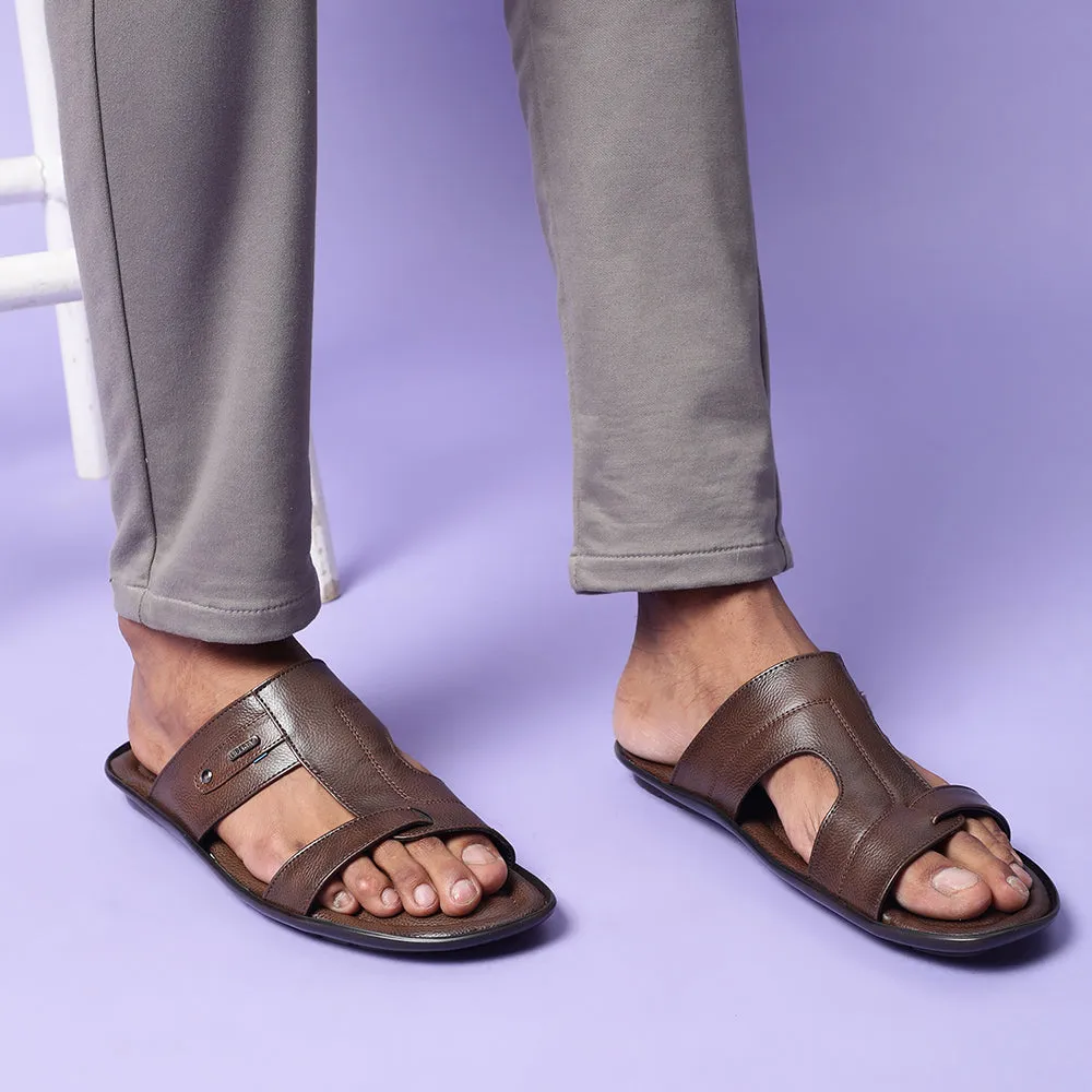 Rick And Morty Slippers Coolers Casual (Brown) Slippers For Men LAF-227N By Liberty