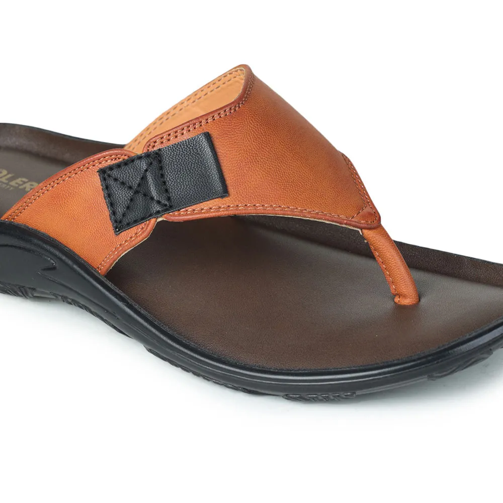Coolers Casual (Tan) Slipper For Men LFL-03 By Liberty Velcro House Slippers