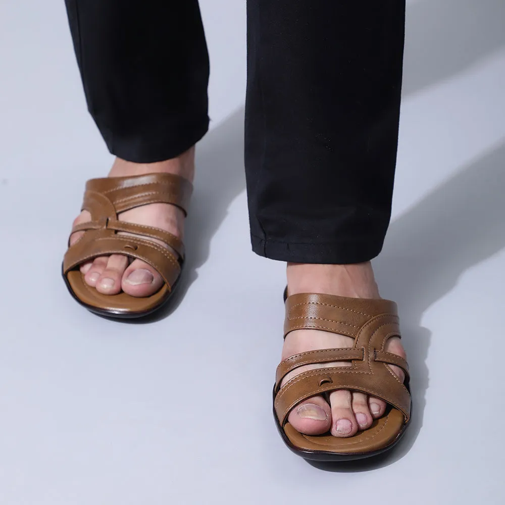 Coolers Casual Tan Slippers For Men COOL99-1 By Liberty Tmnt Slippers