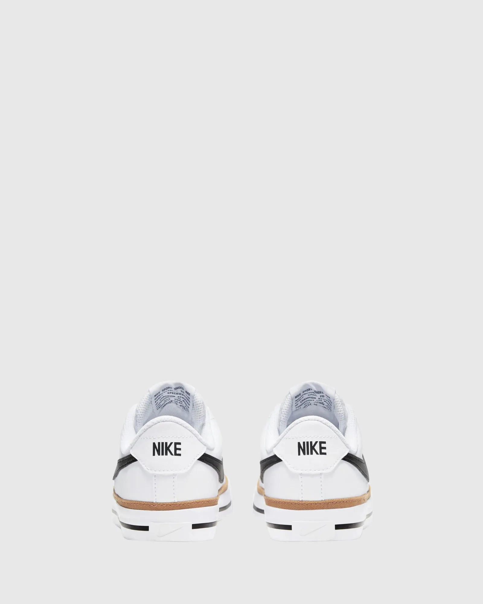 Court Legacy Grade School White/Black/Desert Ochre Asics Road Racing Shoes