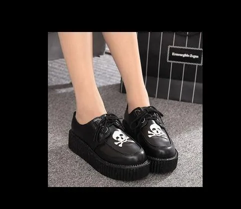Loafers With Navy Suit Creepers Casual Shoes Woman Plus Size Sneakers Women Shoes Ladies Platform Shoes 2020 Lace-up Women Flats Female Shoes Loafers