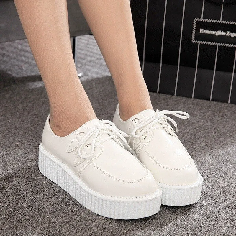 Loafers Snake Creepers Casual Shoes Woman Plus Size Sneakers Women Shoes Ladies Platform Shoes 2020 Lace-up Women Flats Female Shoes Loafers