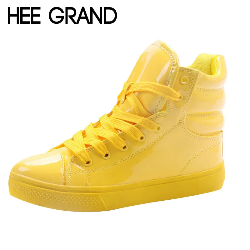 HEE GRAND New Arrival Lighted Candy Color High-top Shoes Men Fashion Unisex Shoes Flat Platform Shoes Couple Shoes XWB001 Shoes For Toddlers With Flat Feet