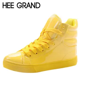 HEE GRAND New Arrival Lighted Candy Color High-top Shoes Men Fashion Unisex Shoes Flat Platform Shoes Couple Shoes XWB001 Shoes Flat Mules