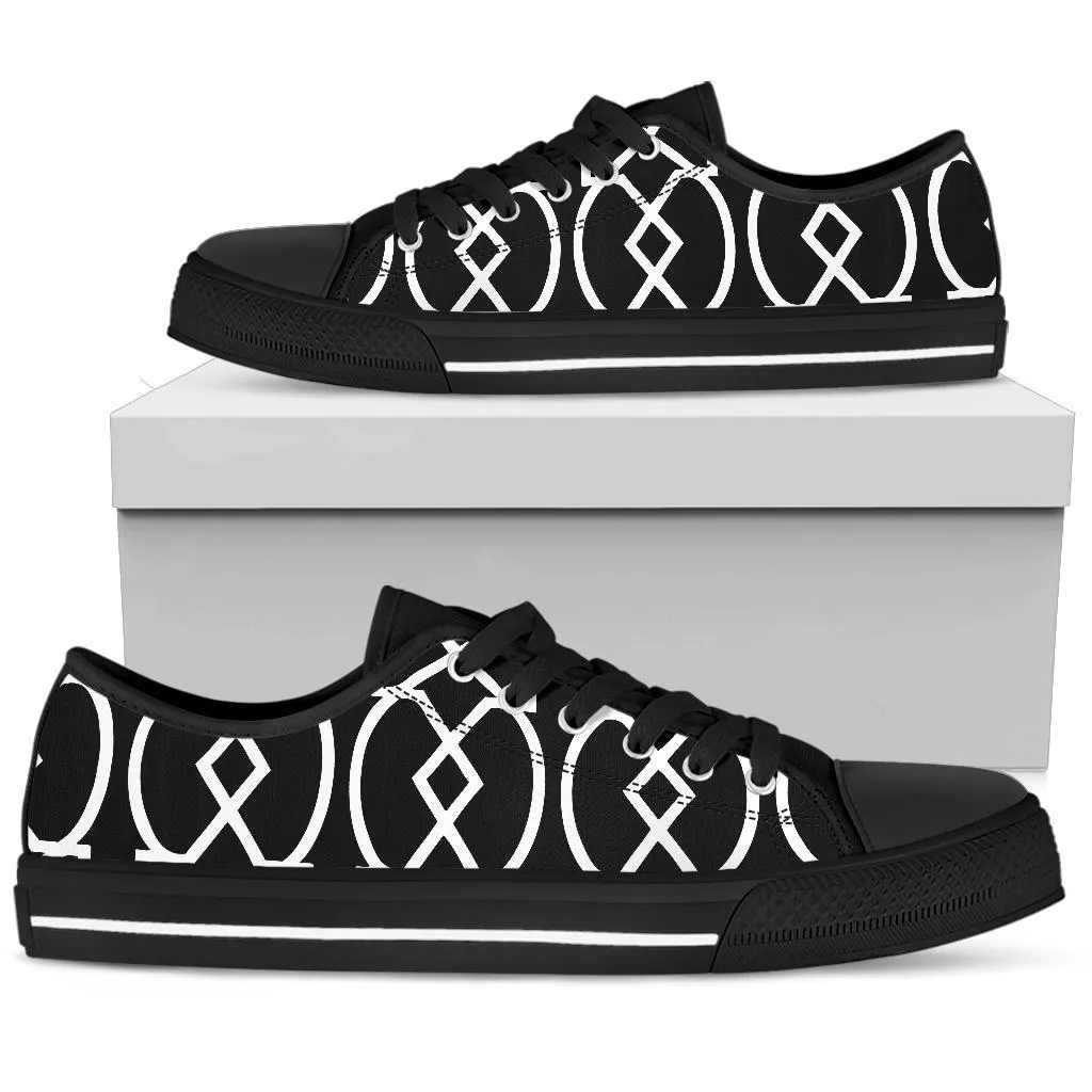 Custom Sneakers-Black and White Series 124 Comfortiva Sneakers