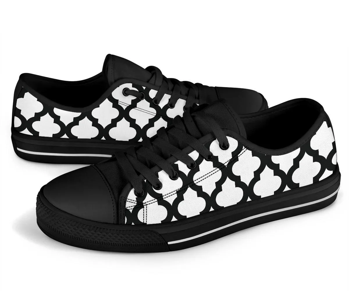 Shushop Sneakers Custom Sneakers-Black and White Series 125