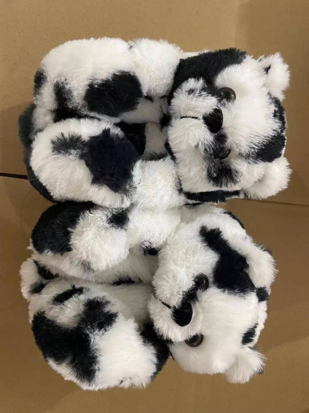 Cute Furry Winter Warm Faux Fur Big Cartoon Teddy Bear Shoes for Kids and Adults Diabetic Orthopedic Slippers