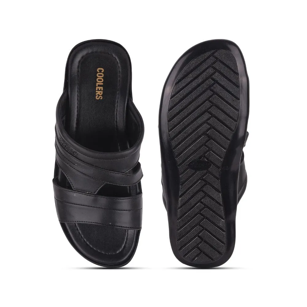 Coolers Casual Black Toe Ring Slippers For Men COOL99-92 By Liberty Childrens Slip On Slippers