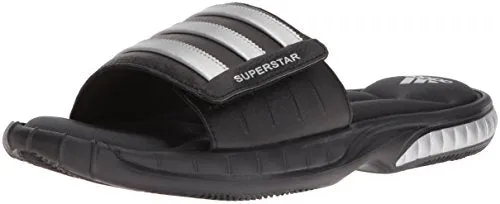 Adidas Soccer Shoes World Cup adidas Men's Superstar 3G Slide Sandal,Black/Silver/Grey,11 M US