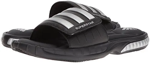 adidas Men's Superstar 3G Slide Sandal,Black/Silver/Grey,11 M US Adidas Exhibit Select Basketball Shoes