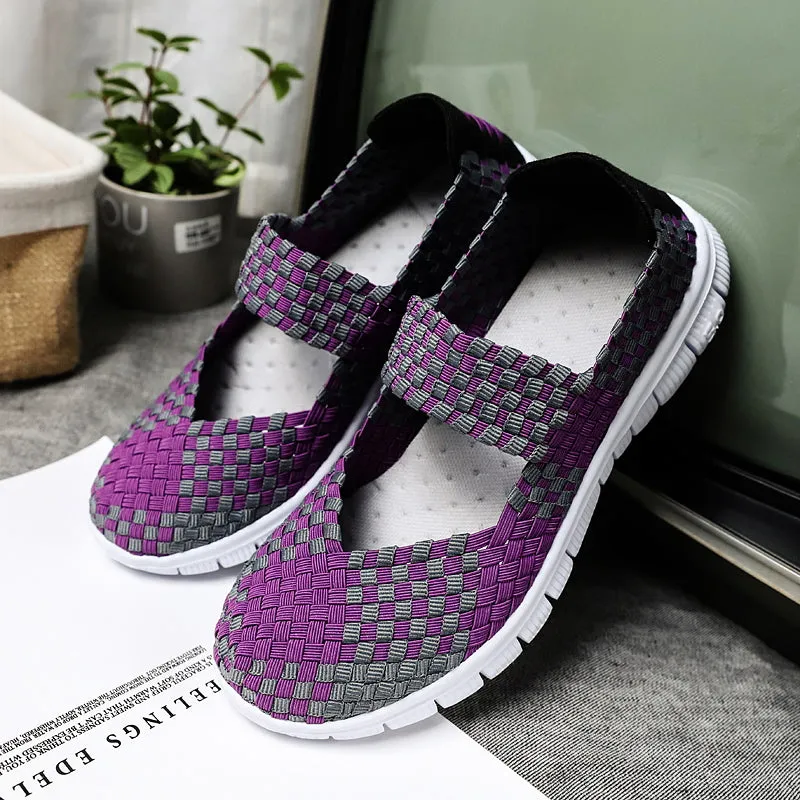 Nanccy Breathable Lightweight Women Flat Shoes High Heel Shoes That Convert To Flats