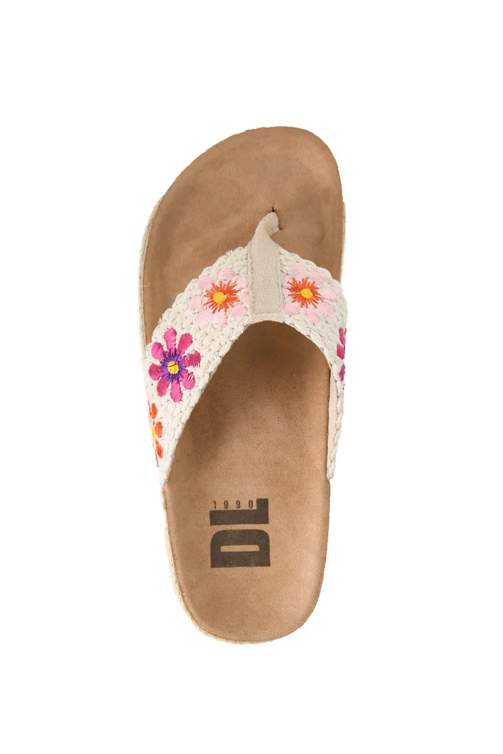 Steel Cap Flip Flops Dirty Laundry Tigerlily Sanora Crochet Platform Flip Flops for Women in Natural | TOWW-022 NATURAL