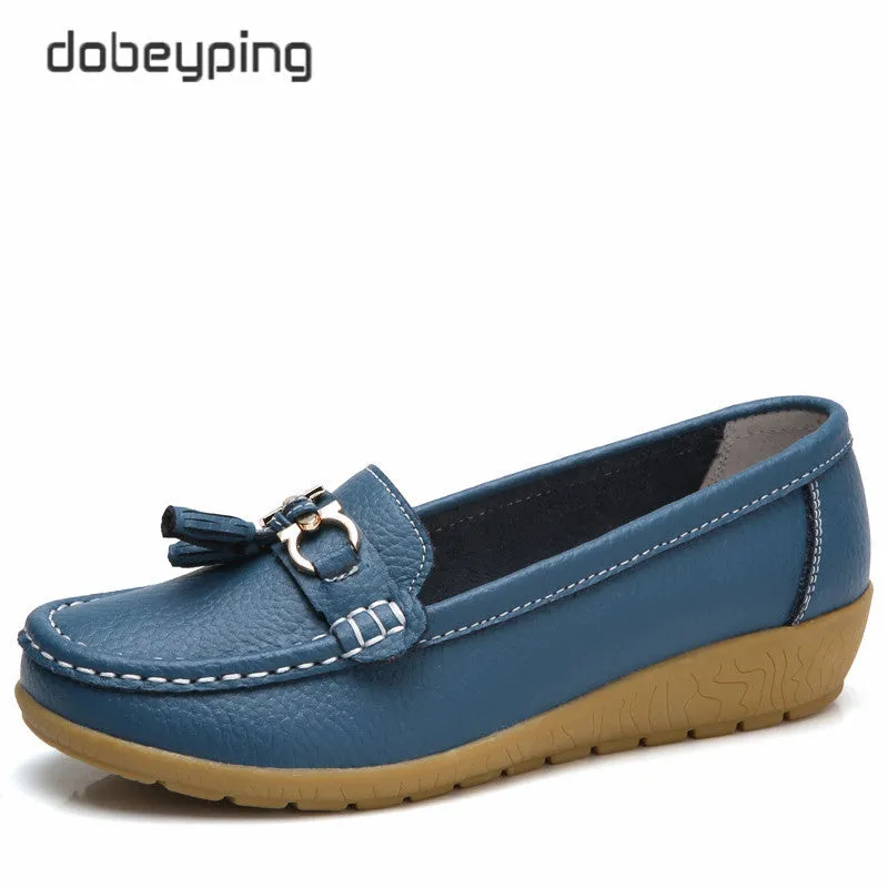 Lemaire Square Toe Loafers Dobeyping 2023 New Arrival Shoes Woman Genuine Leather Women Flats Slip On Women'S Loafers Female Mo