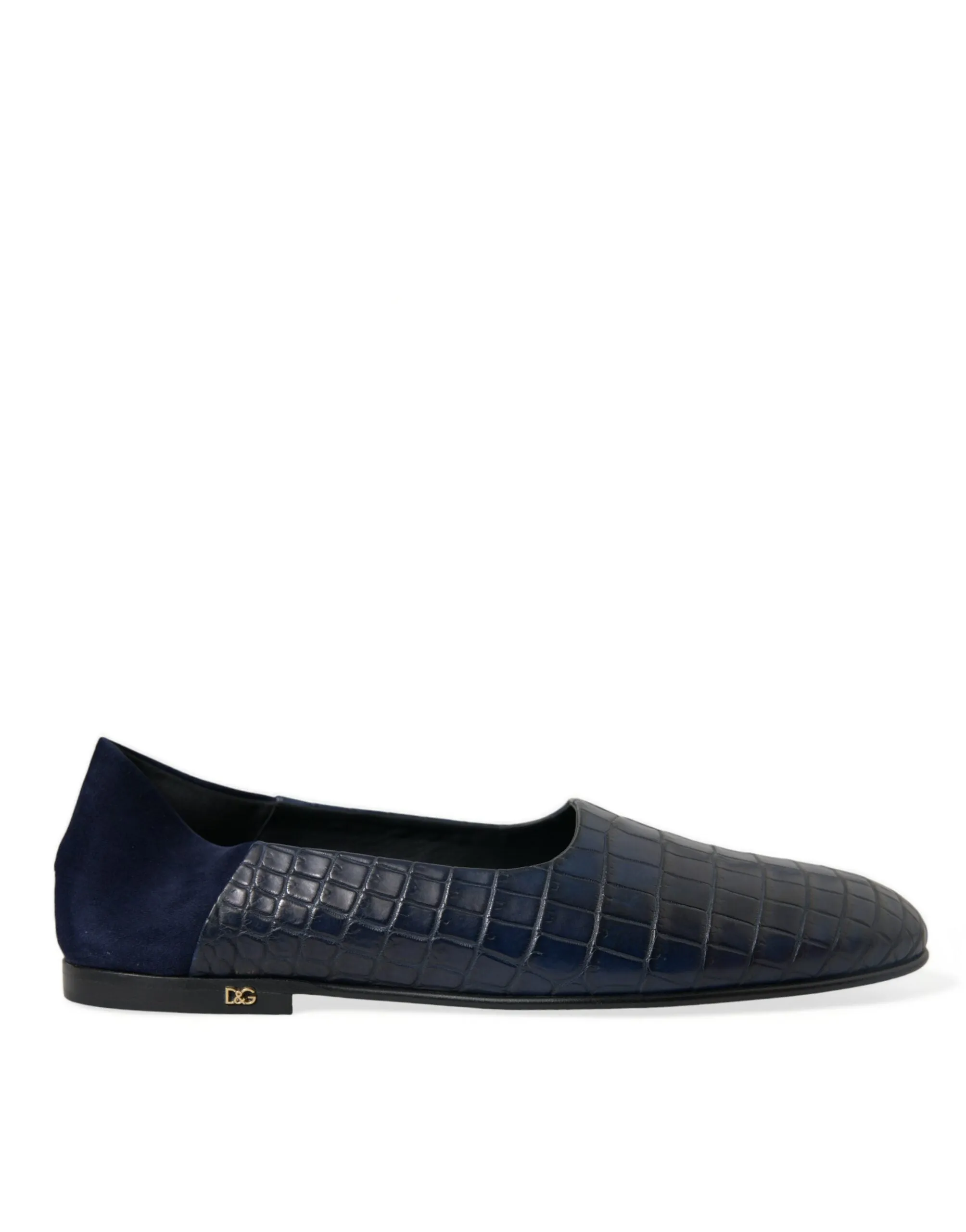 Dolce & Gabbana Elegant Blue Crocodile Leather Loafers Johnson And Murphy Loafers