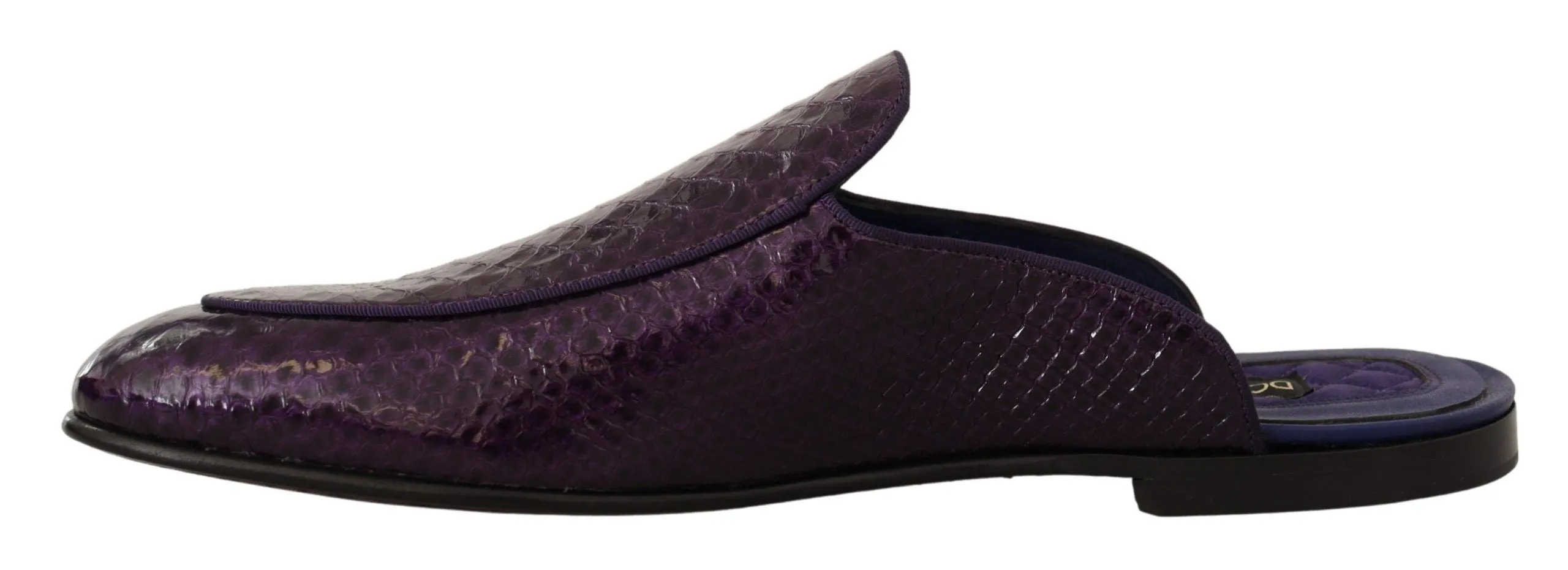 Dolce & Gabbana Purple Exotic Python Leather Slides Sandals At Academy