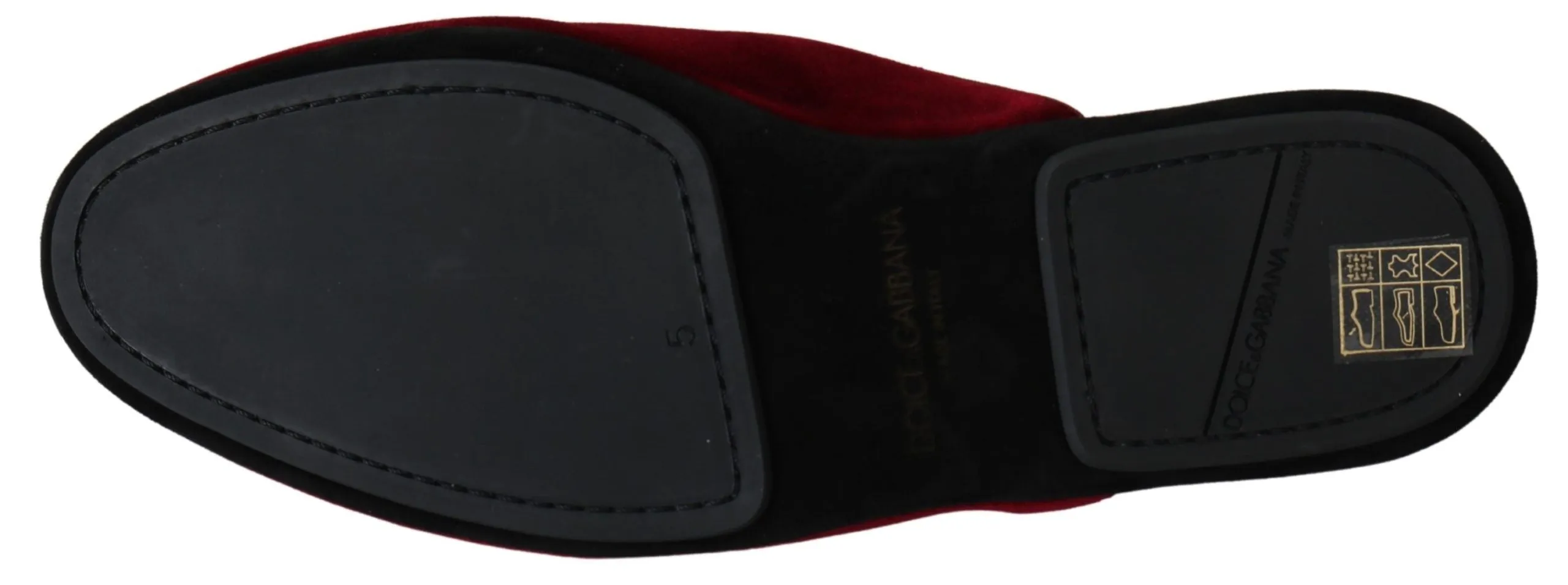 B.o.c Sandals Dolce & Gabbana Red Velvet Embroidered Slides