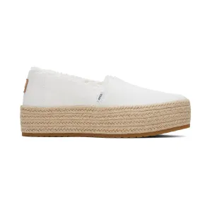 TOMS Espadrille Valencia Women - White Canvas Slip On Paisley