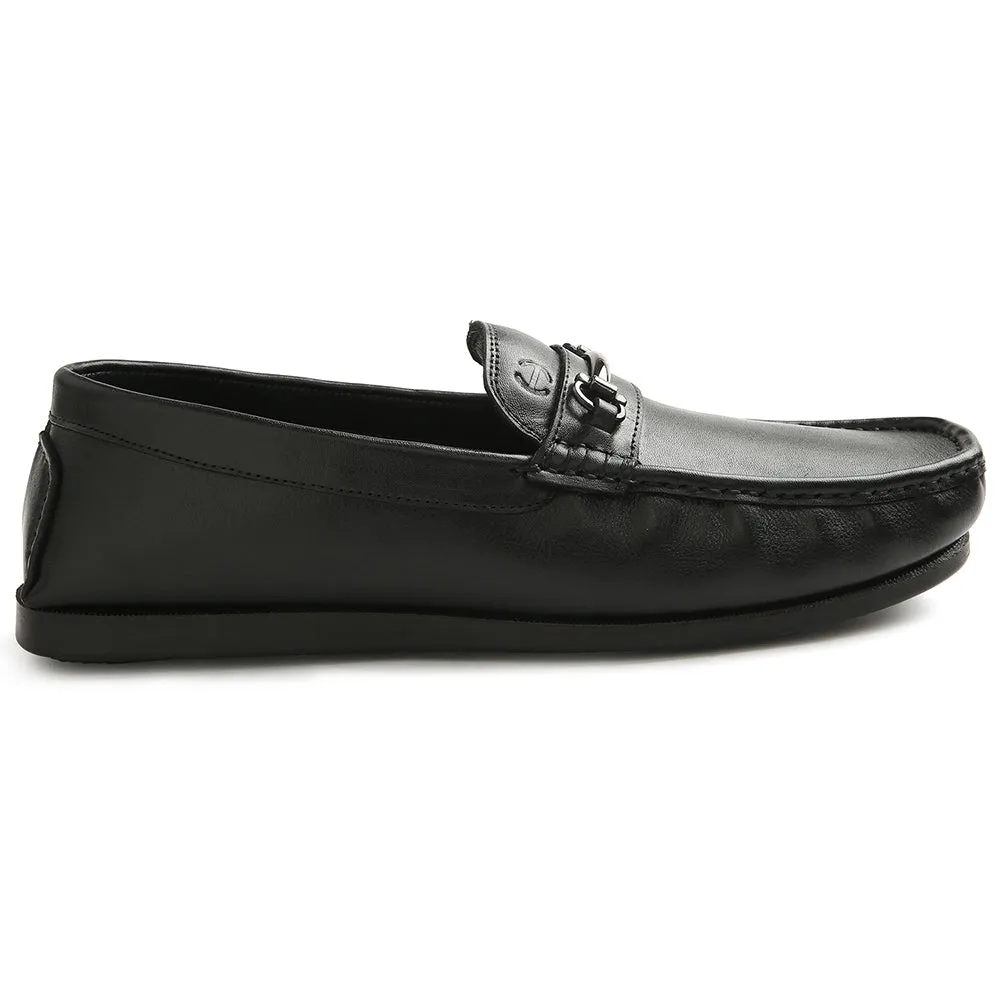 Healers Black Casual Loafers For Men S201-01 By Liberty Wearing Loafers Without