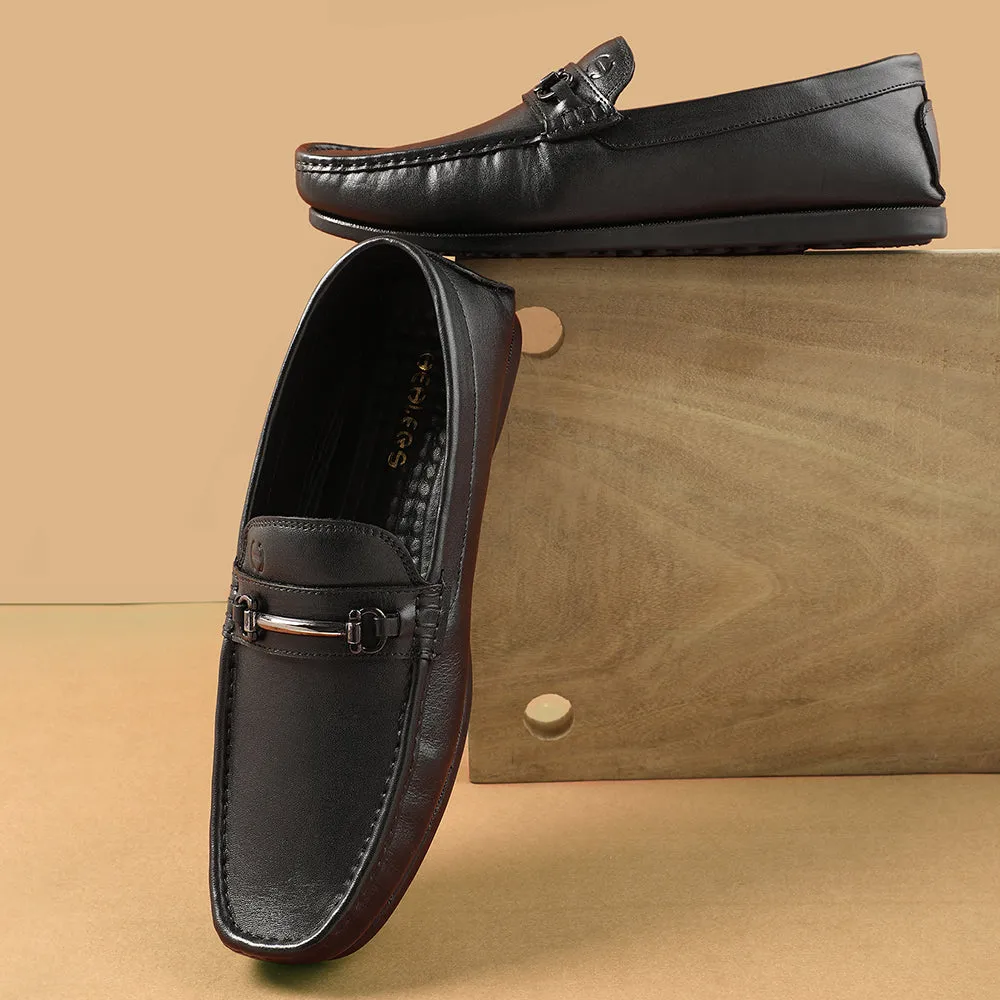 Healers Black Casual Loafers For Men S201-01 By Liberty Mocassins Loafers