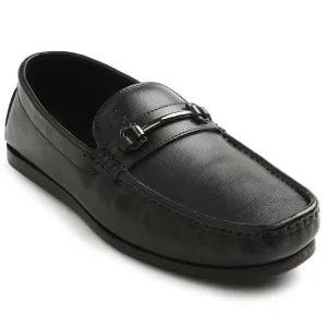 Row Loafers Healers Black Casual Loafers For Men S201-01 By Liberty