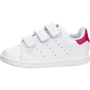 adidas Originals Baby Stan Smith Cloudfoam Sneaker, Footwear White/Footwear White/Bold Pink, 9K Boxing Shoes Adidas