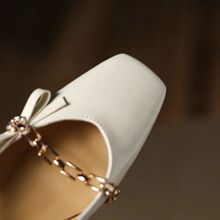 Gemma Square Toe Chunky Heel Slingback Pumps Barbecue Sandals