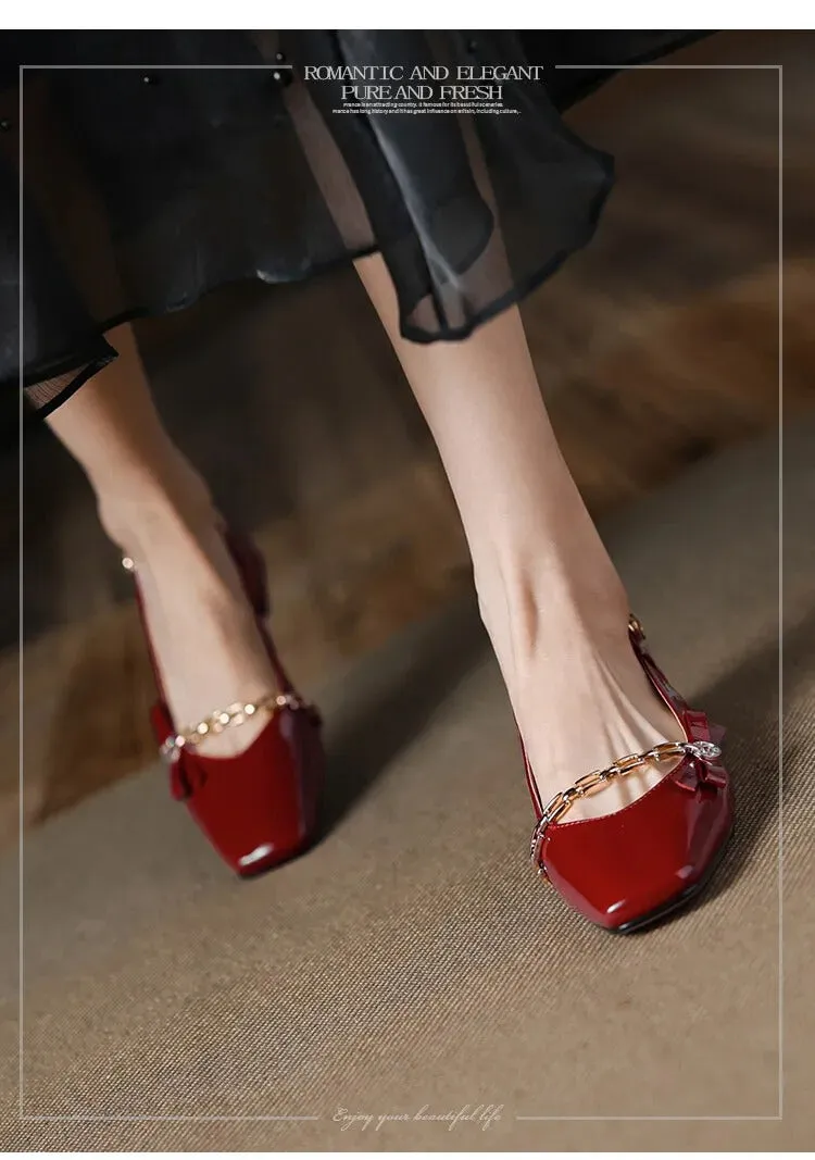 Sandals Resorts Hawaii Gemma Square Toe Chunky Heel Slingback Pumps