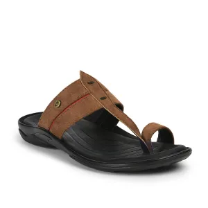 Coolers Casual Tan Toe Ring Slipper For Men OLP-6 By Liberty Slides New