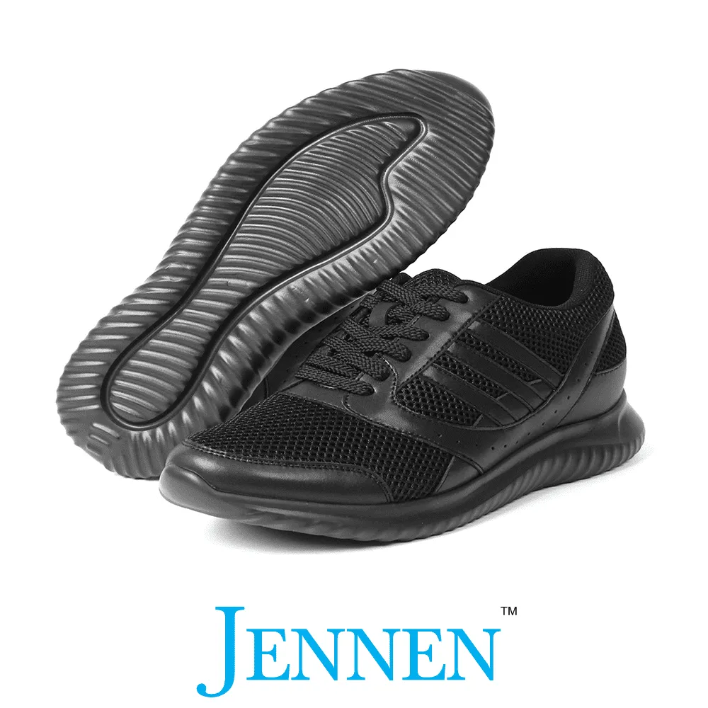 Mr. Love 7cm | 2.8 inches Black Vegan Sports Shoes for Men Lab Sneakers