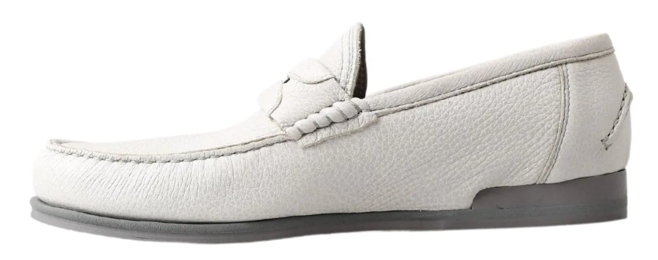 Bass Weejuns Larson Penny Loafers Dolce & Gabbana Light Gray Leather Loafer Slip On Mocassin Shoes