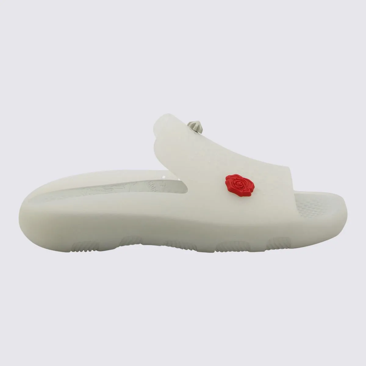 Burberry White Multicolour Rubber Stingray Slides Under Armour Fat Tire Sandals