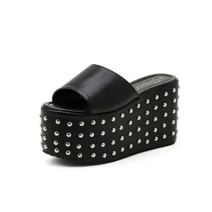 High Heel Pump Sandals Studded Sole Sandals
