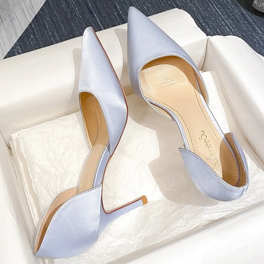 Best Insulated Waterproof Work Boots Designer Newest Pumps Sweet Pointed Toe Slip-on Wedding Office Silk Handmade