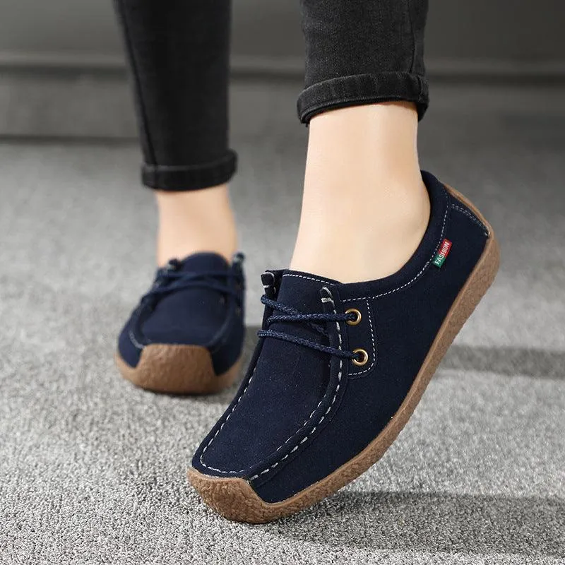 Flat Shoes For Bunions Lace-up Flat Shoes Sneakers Women