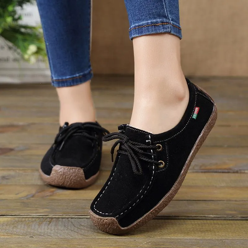 Shoes With Flat Heels Lace-up Flat Shoes Sneakers Women