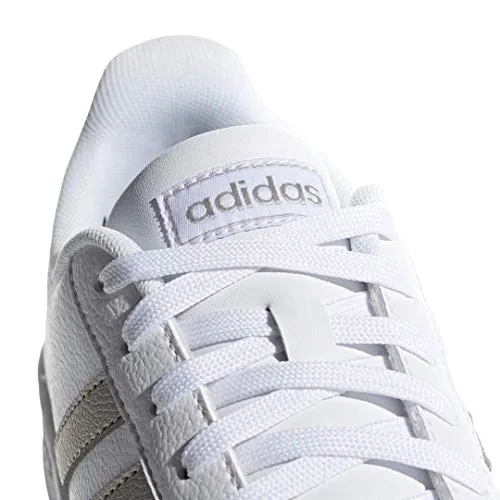 adidas Women's Grand Court Tennis Shoe, White/Platino Metallic/White, 7 M US All Adidas Shoes Ever Made Listed