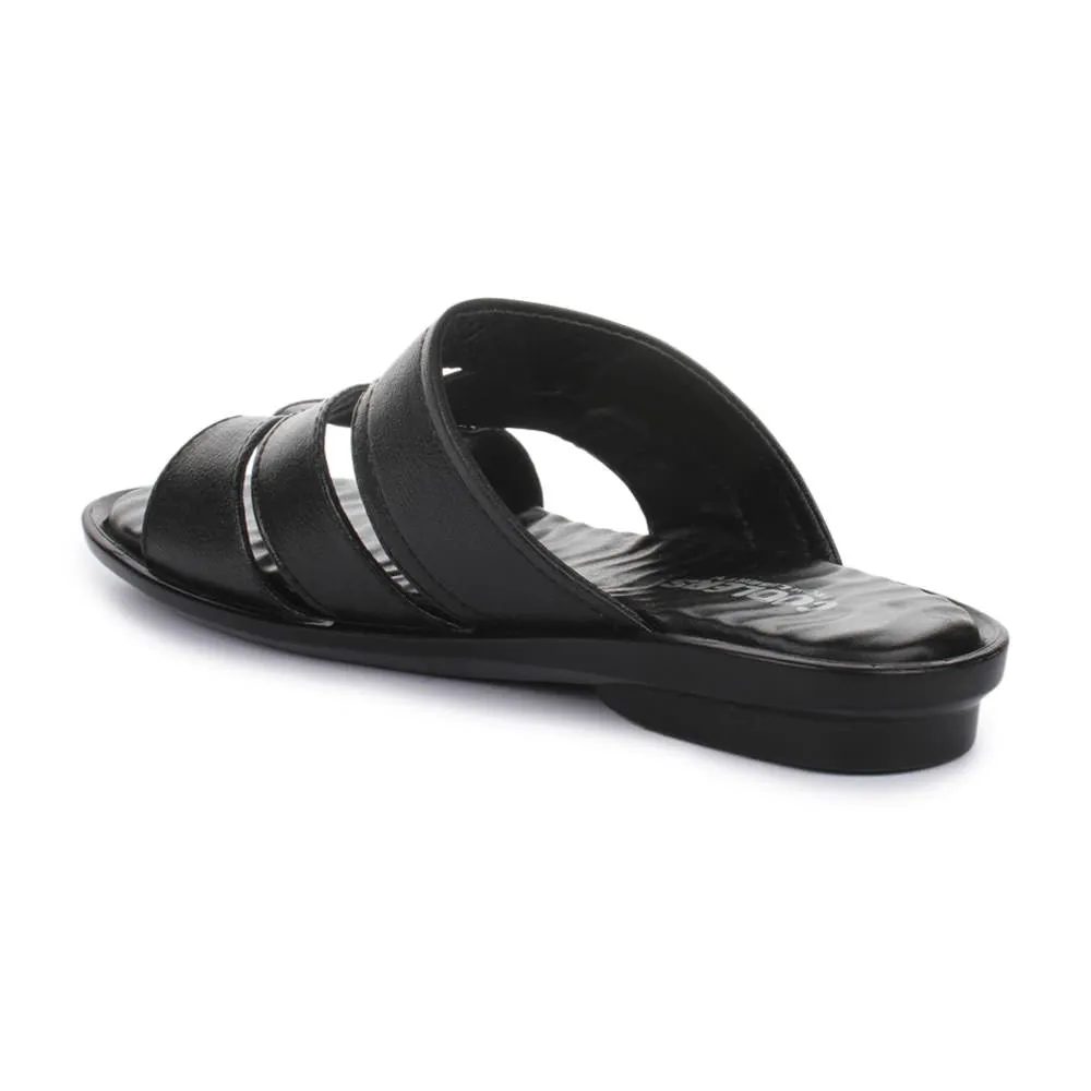 Coolers Casual Black Slippers For Men TRL-113 By Liberty Fortnite Slippers