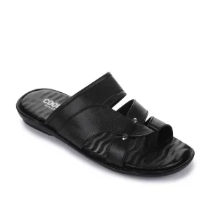 Coolers Casual Black Slippers For Men TRL-113 By Liberty Ergofoot Slippers
