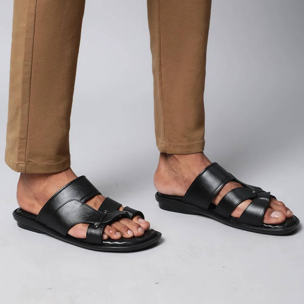 Character House Slippers For Adults Coolers Casual Black Slippers For Men TRL-113 By Liberty