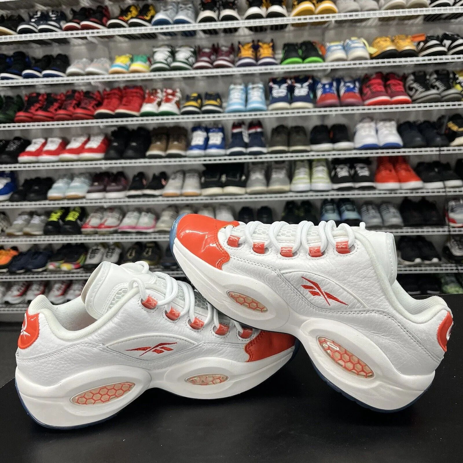 Best Sneakers For City Walking Reebok Question Low Patent Leather Toe Orange GS FY2344 Youth Size 7