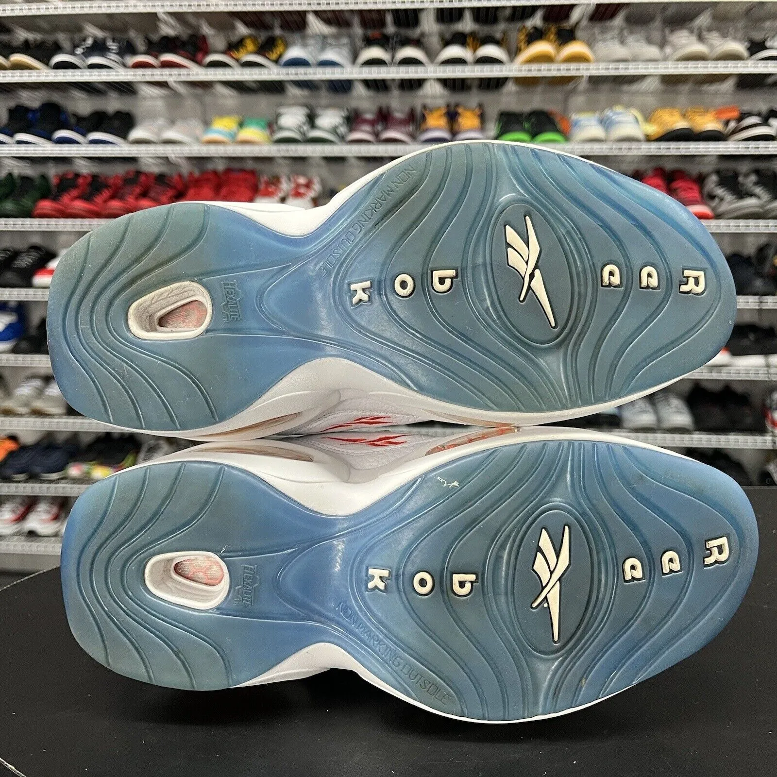 New Sneakers Reebok Question Low Patent Leather Toe Orange GS FY2344 Youth Size 7